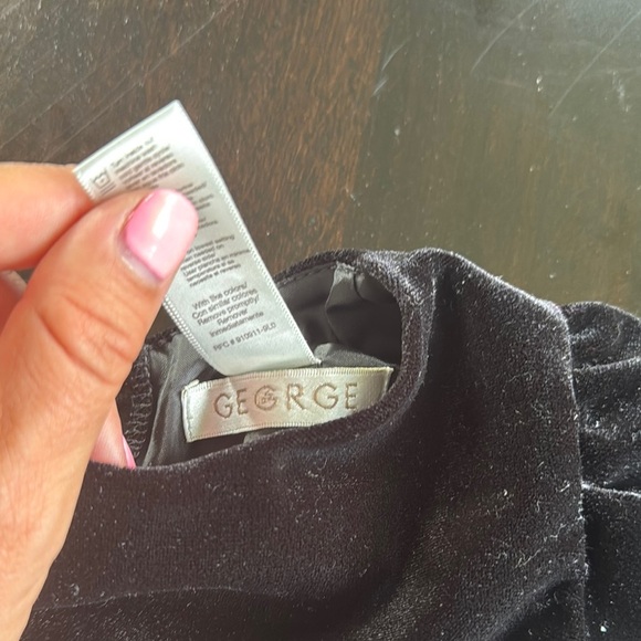 George Black and White Floral Kids Formal Dress - Picture 2 of 5